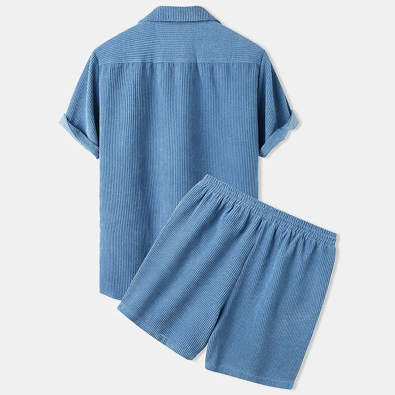 2 Piece Short Sleeve Corduroy Set Men - Image 6