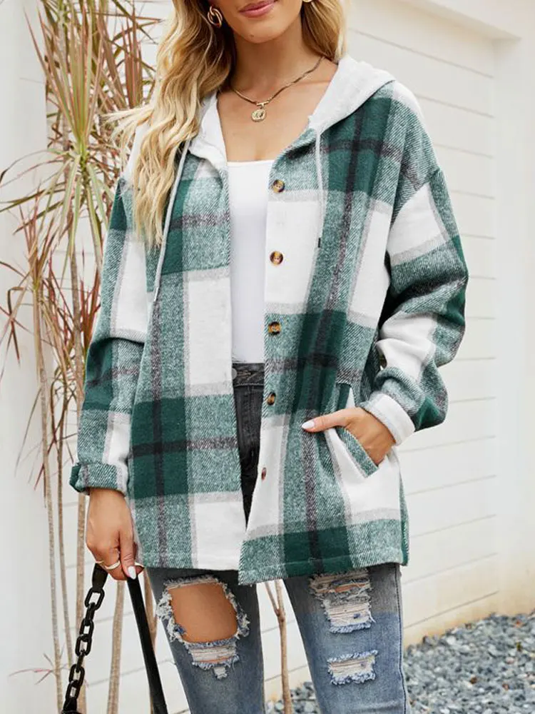 3Leaves Classic Plaid Hoodie - Image 3