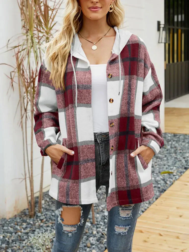 3Leaves Classic Plaid Hoodie - Image 4