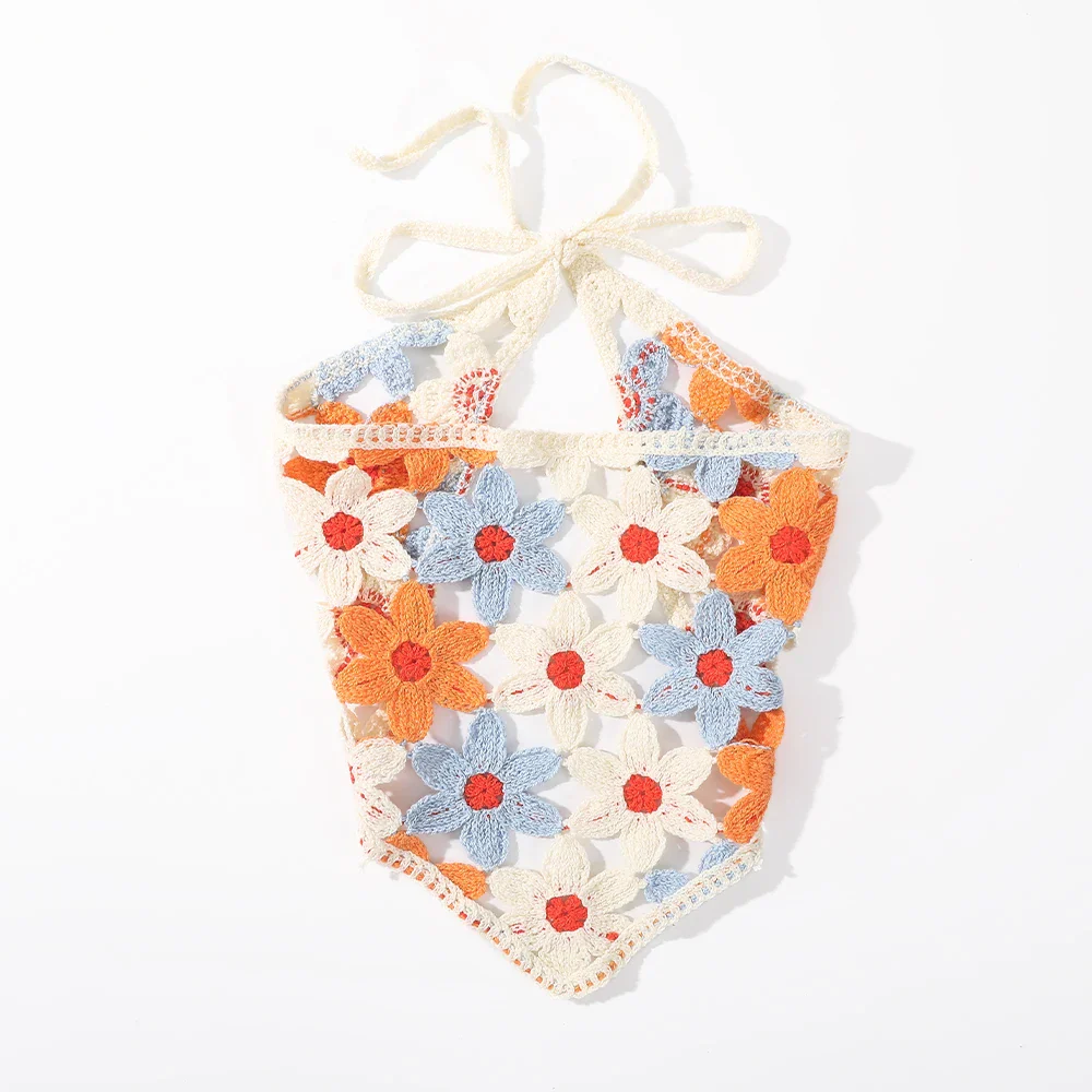3Leaves Floral Knitted Head Scarf - Image 5