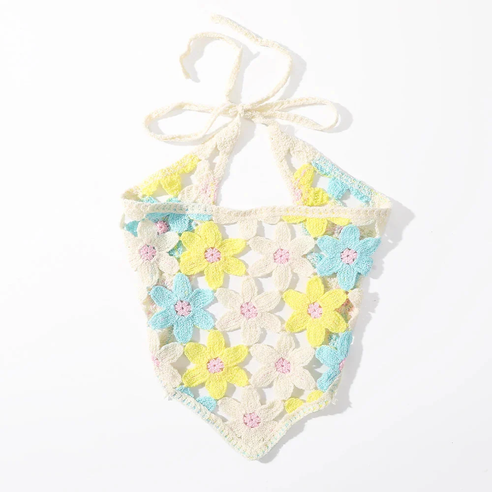 3Leaves Floral Knitted Head Scarf - Image 7