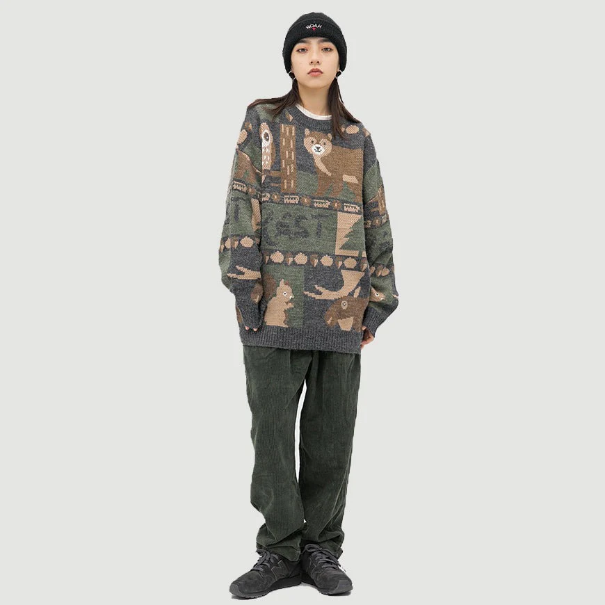 3Leaves Forest Friends Vintage Sweater - Image 5