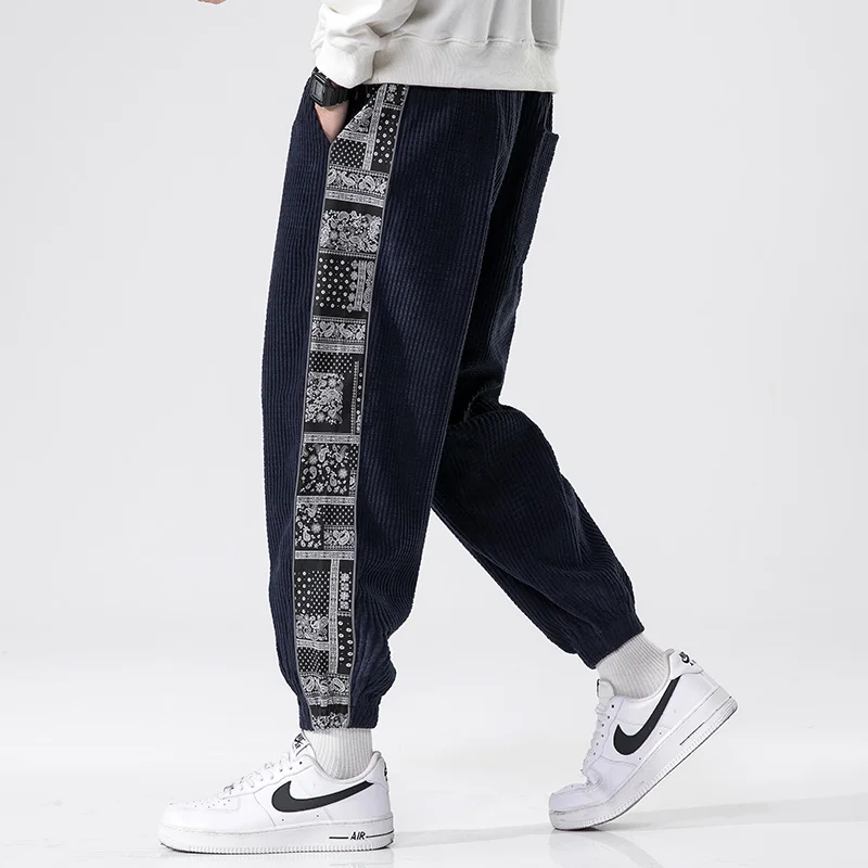 3Leaves Men Paisley Print Corduroy Pants - Image 7