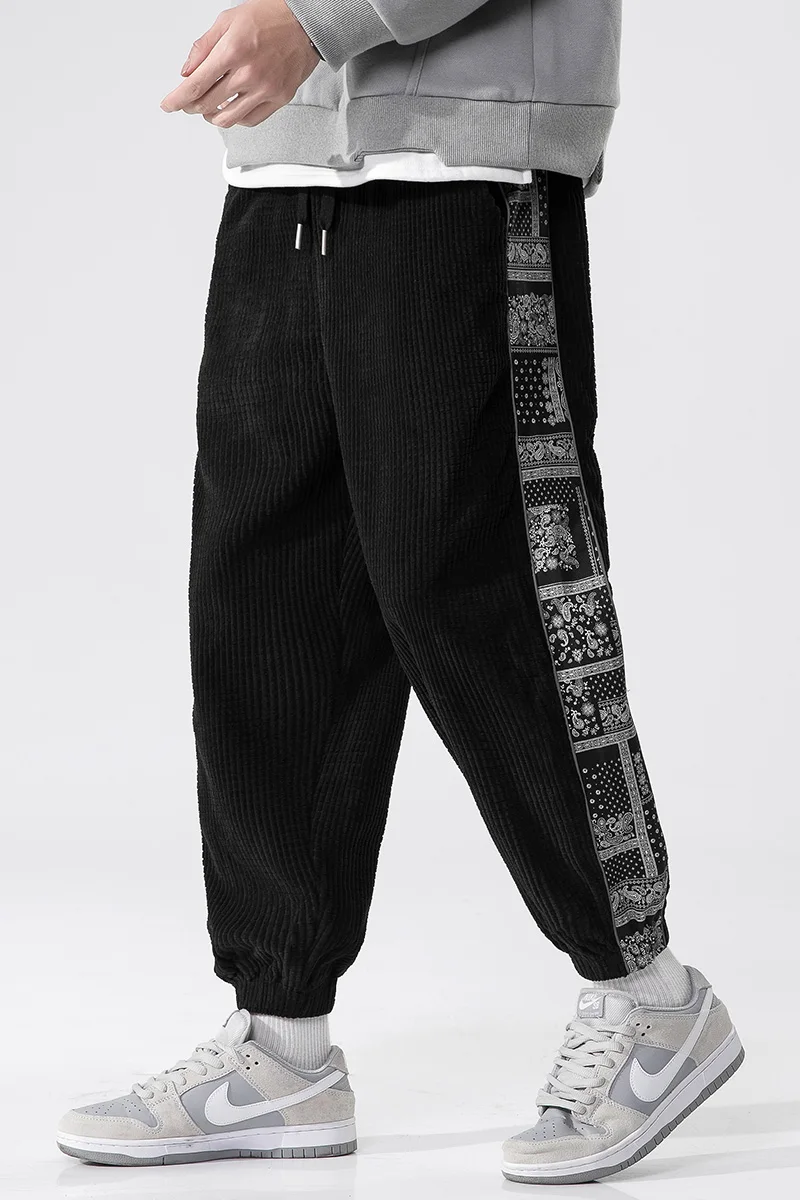 3Leaves Men Paisley Print Corduroy Pants - Image 8