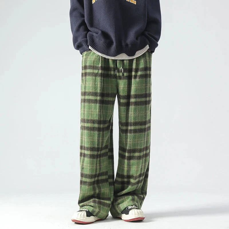 3Leaves Plaid Relaxed Pants - Image 3