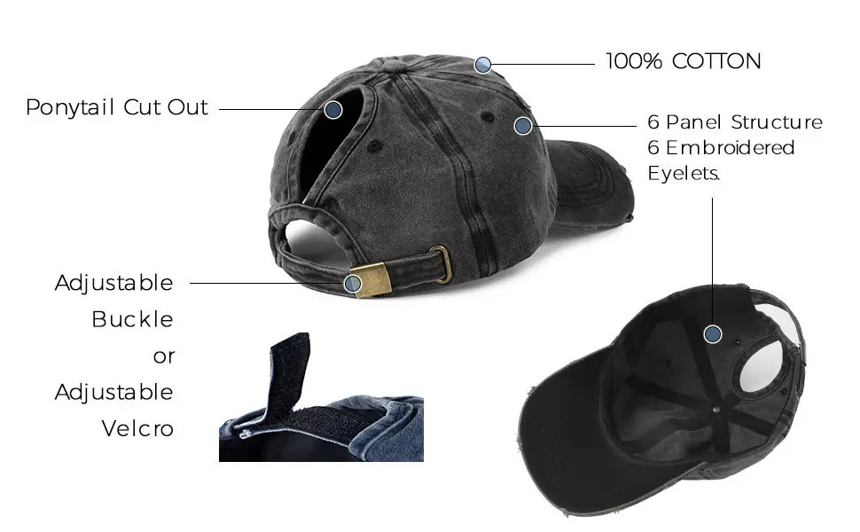 3Leaves Ponytail Baseball Cap - Image 11
