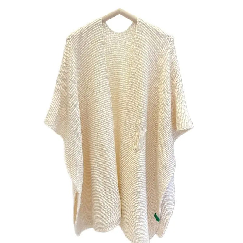 3Leaves Relaxed Knit Shawl - Image 5