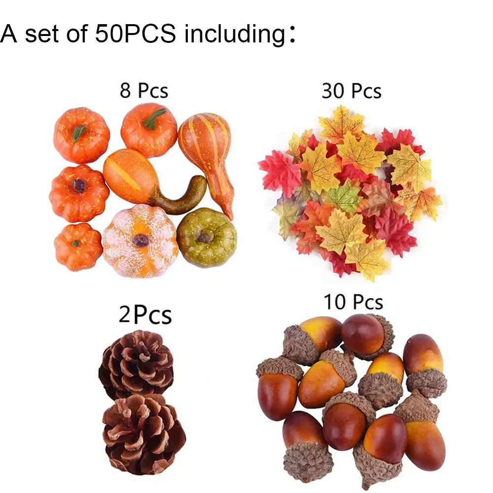 50-Piece Autumn Decor Assortment - Image 3