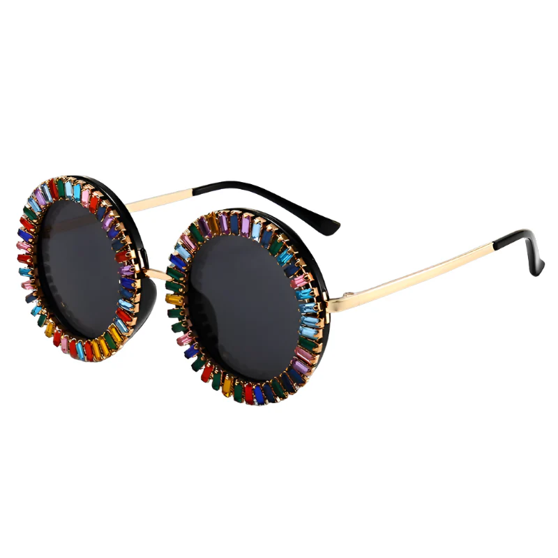 Allure Round Rhinestone Sunglasses