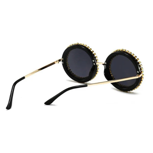 Allure Round Rhinestone Sunglasses - Image 3