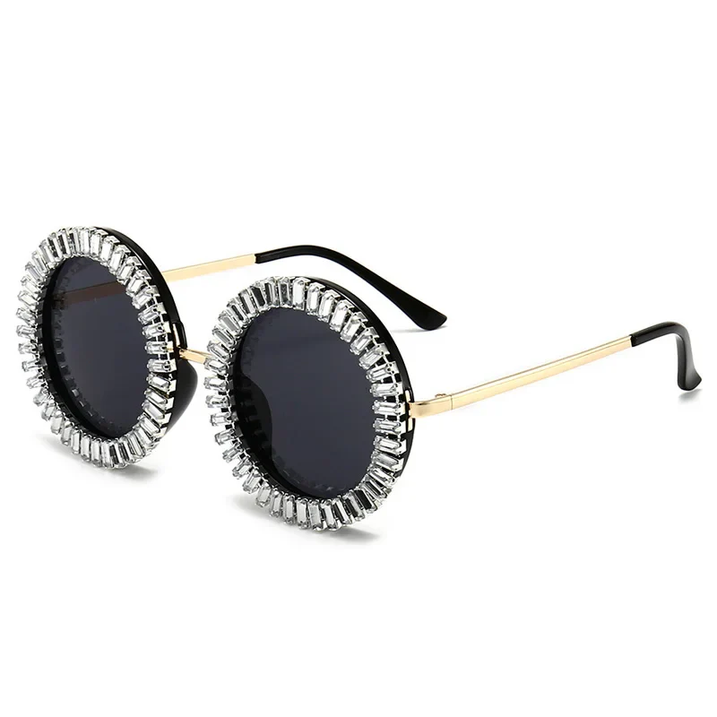 Allure Round Rhinestone Sunglasses - Image 4