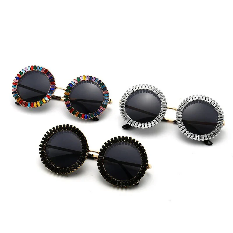Allure Round Rhinestone Sunglasses - Image 6