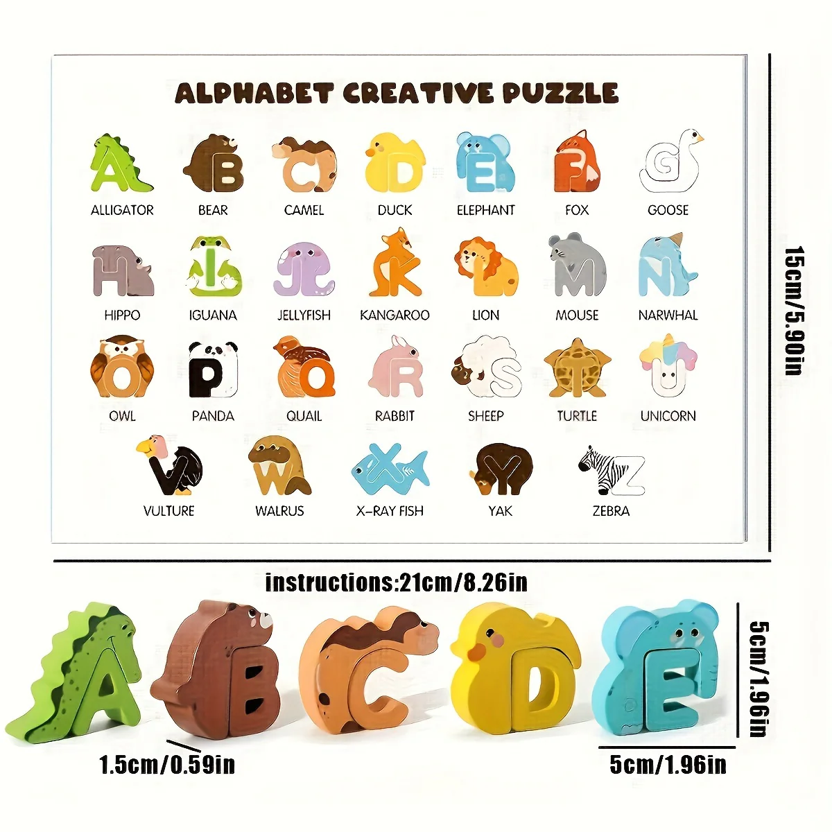 Alphabet Animal Puzzle Set - Image 3