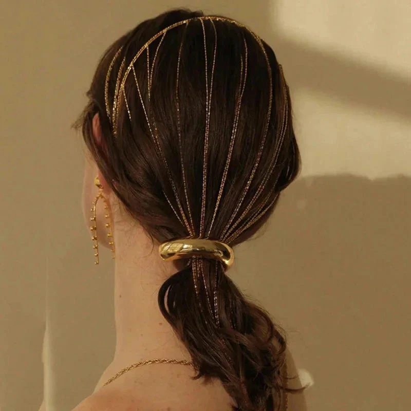 Aurora Gold Hair Cuff Set - Image 3