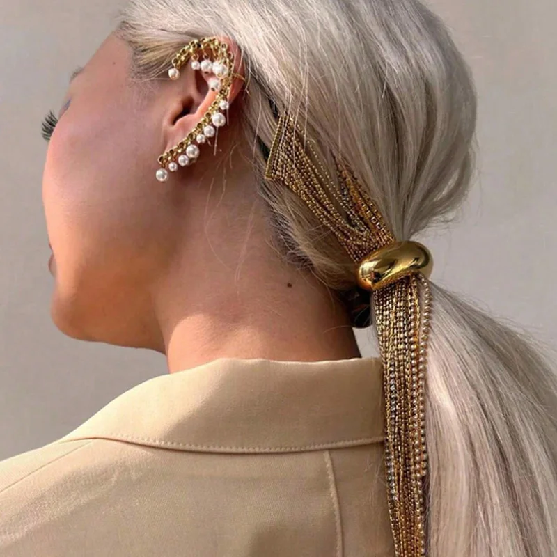 Aurora Gold Hair Cuff Set - Image 4