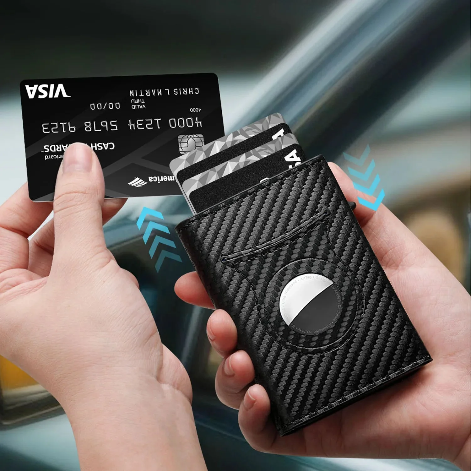 Black Edge Carbon Fiber Wallet - Image 2