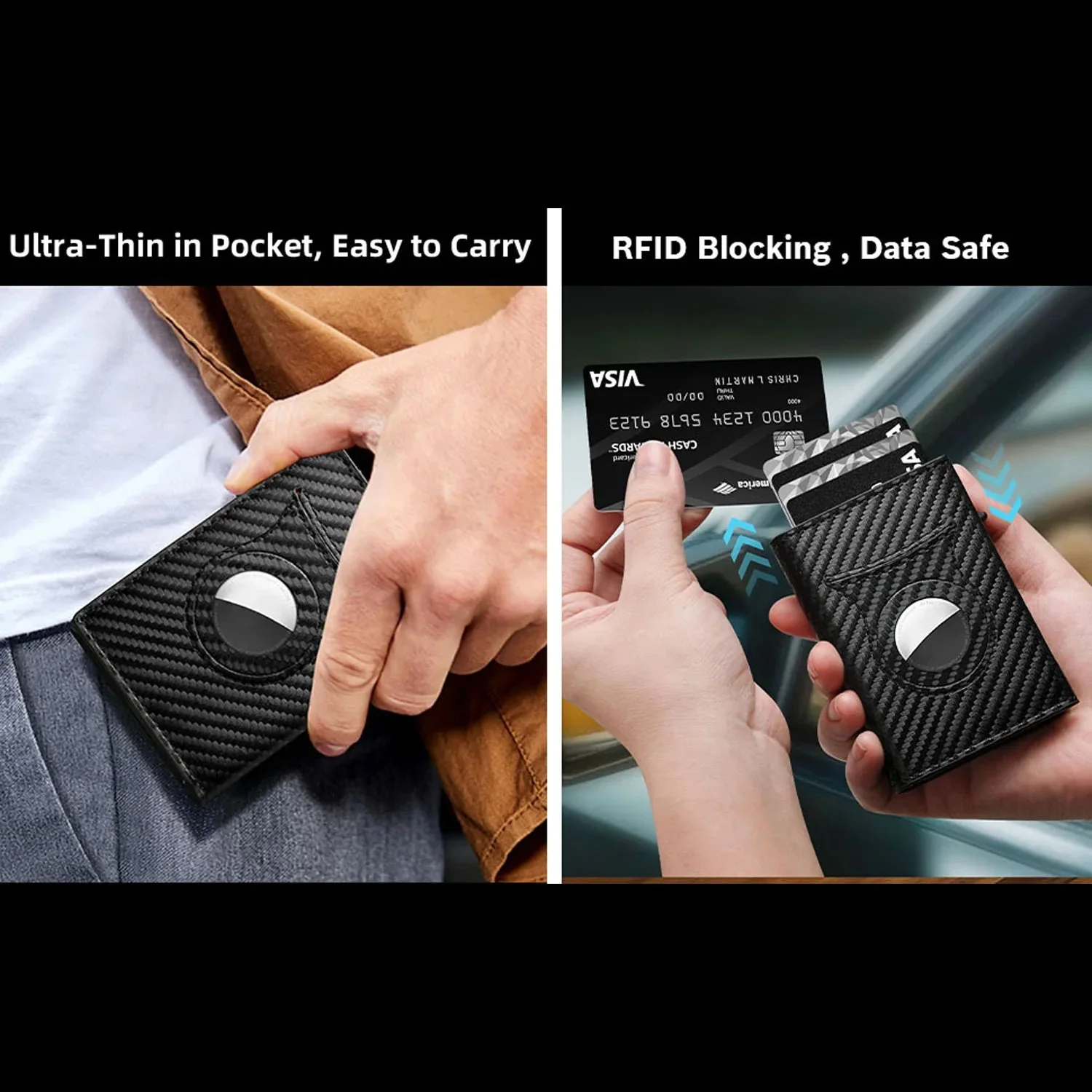 Black Edge Carbon Fiber Wallet - Image 5