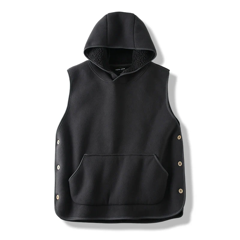 Black Oak Fleece Hooded Vest - Image 2