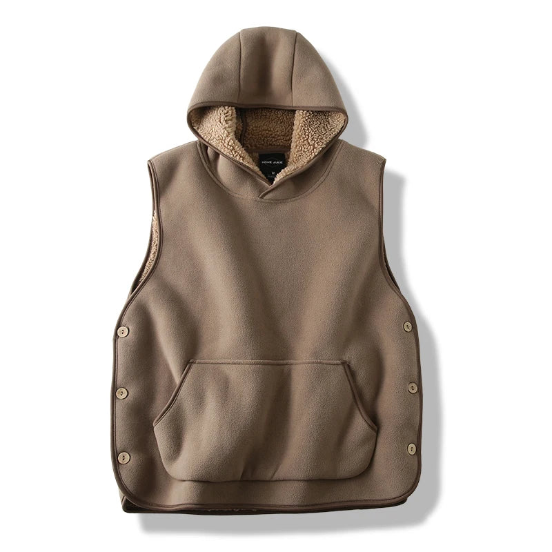 Black Oak Fleece Hooded Vest - Image 3
