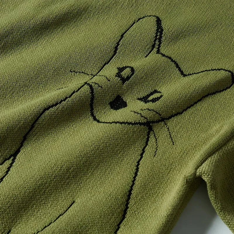 3Leaves Women's Cat Print Sweater - Image 6