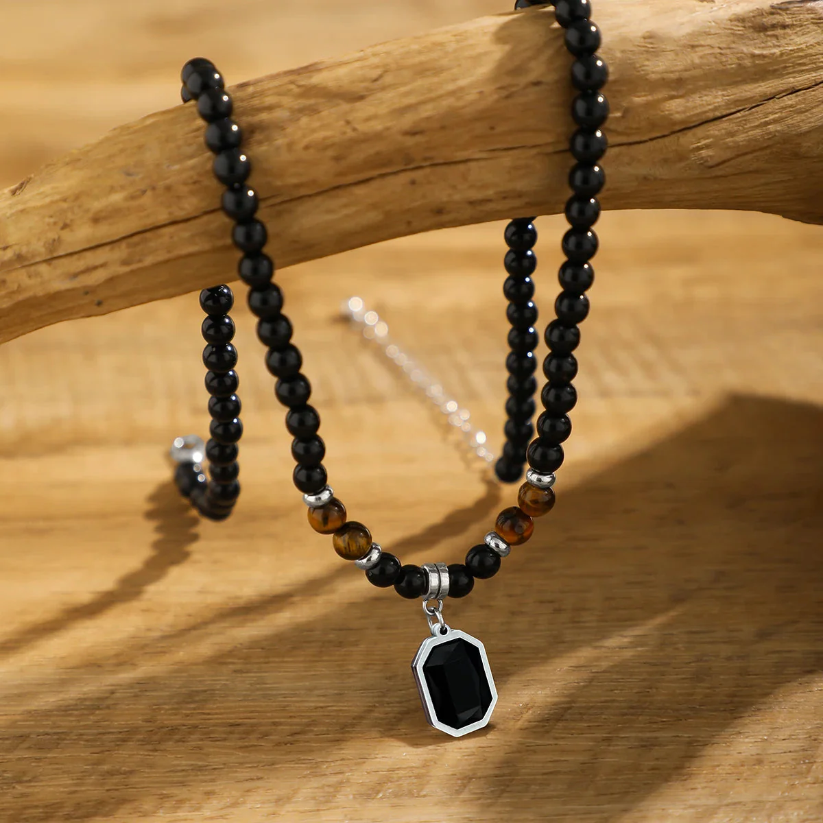 Black Onyx Beaded Necklace - Image 5