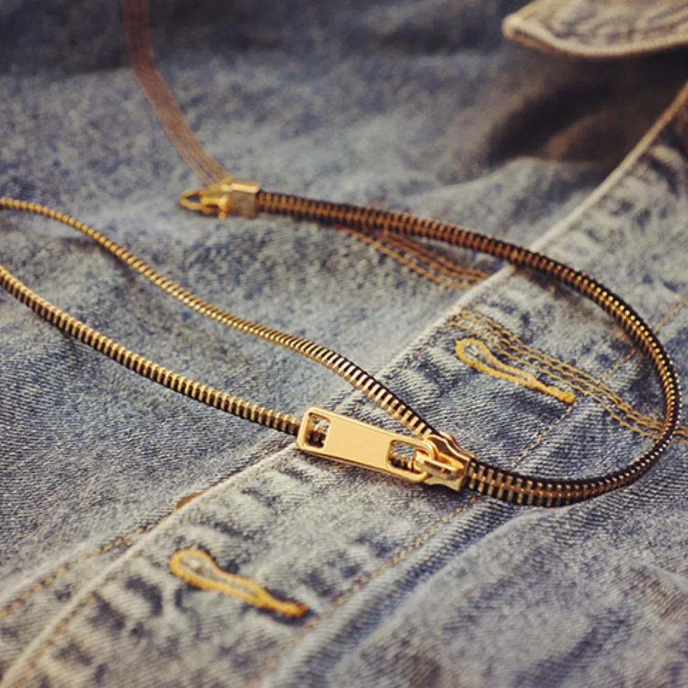 Brassline Zip Necklace - Image 2