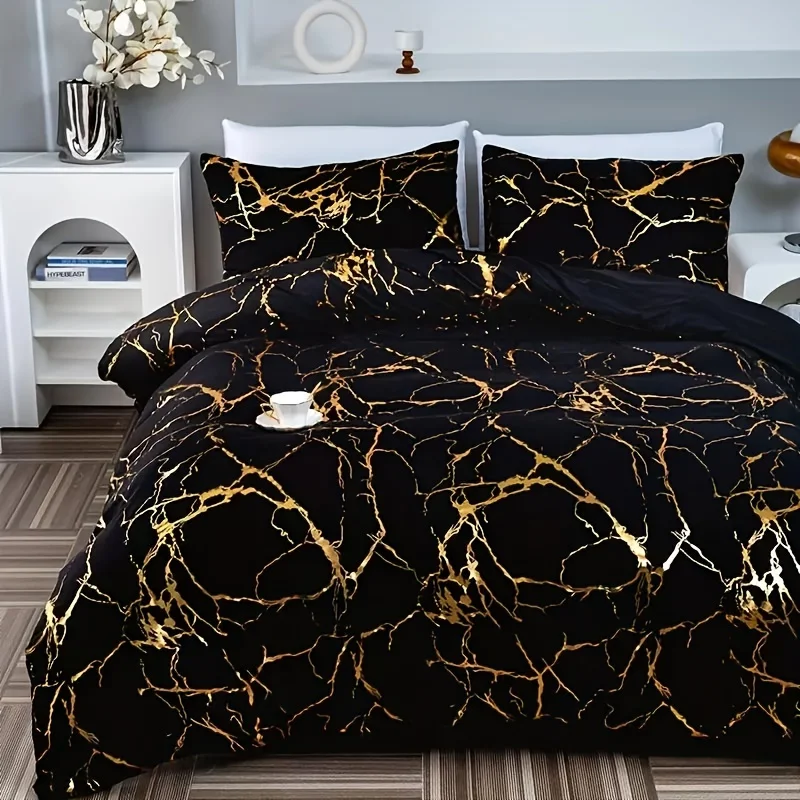 Brushed Marble Duvet Cover Set - Image 4