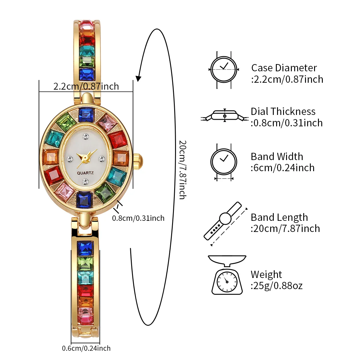 Celeste Gold Rainbow Watch - Image 6