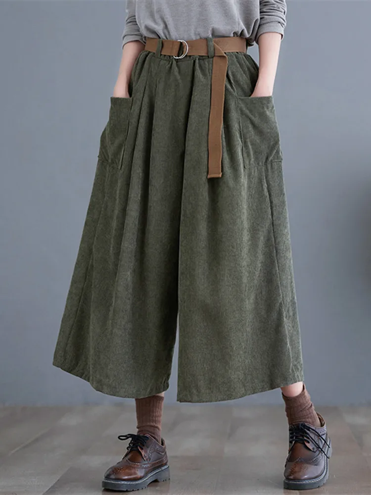 Classic Corduroy Palazzo Pants - Image 4