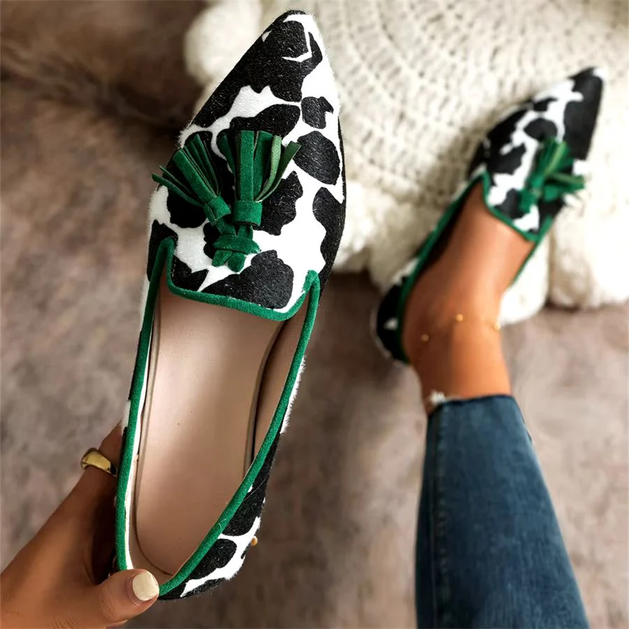 Cowhide Tassel Flats - Image 5