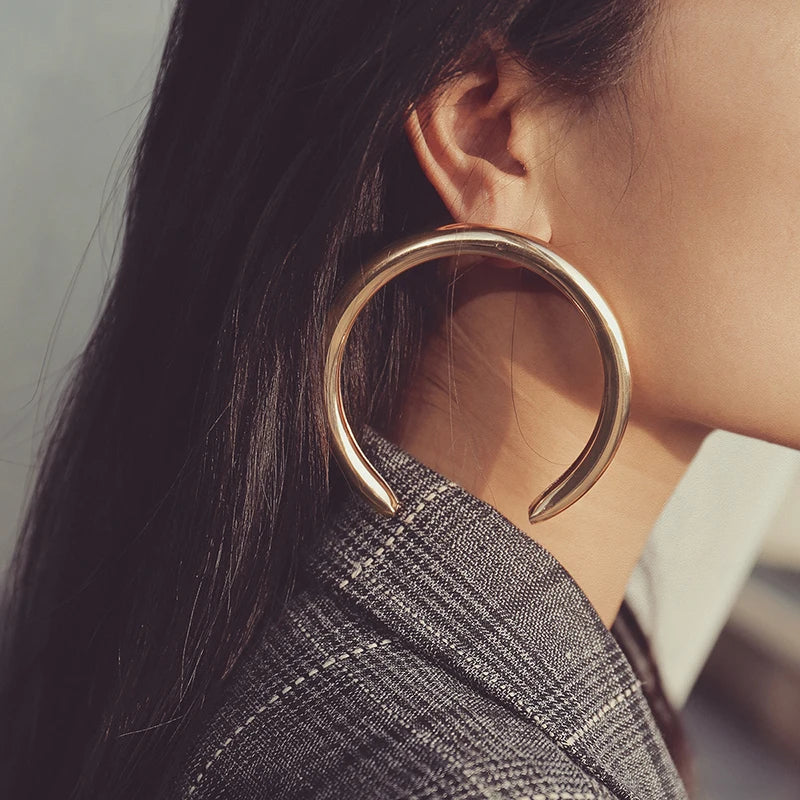 Crescent Hoop Earrings - Image 4