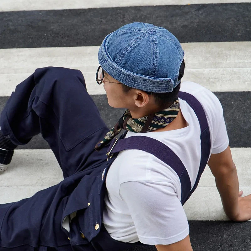 Denim Roll-Up Cap - Image 3