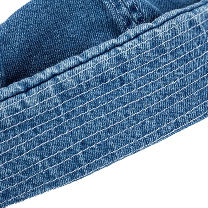 Denim Roll-Up Cap - Image 7