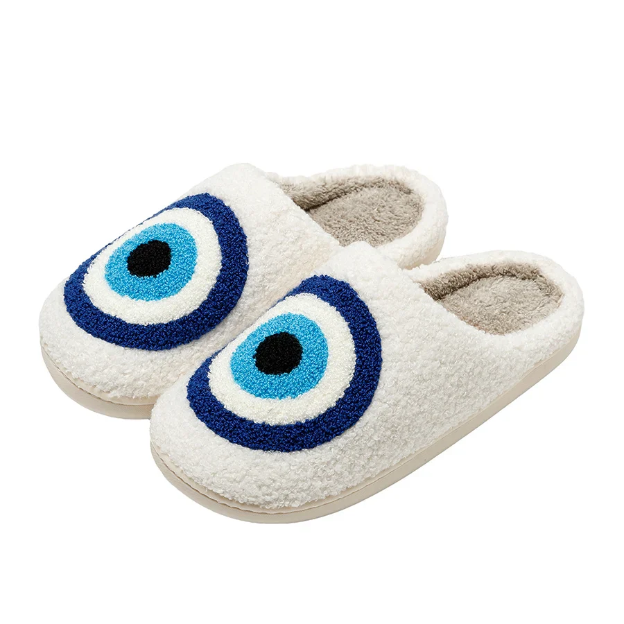 Evil Eye Plush Slippers - Image 2