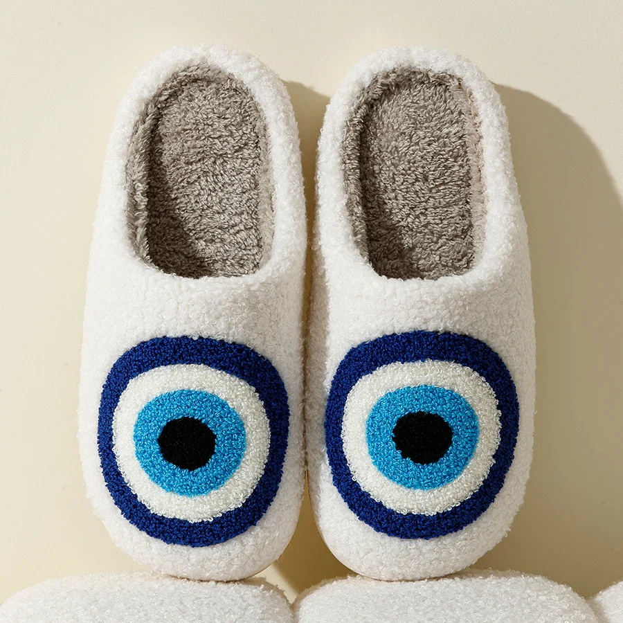 Evil Eye Plush Slippers - Image 3