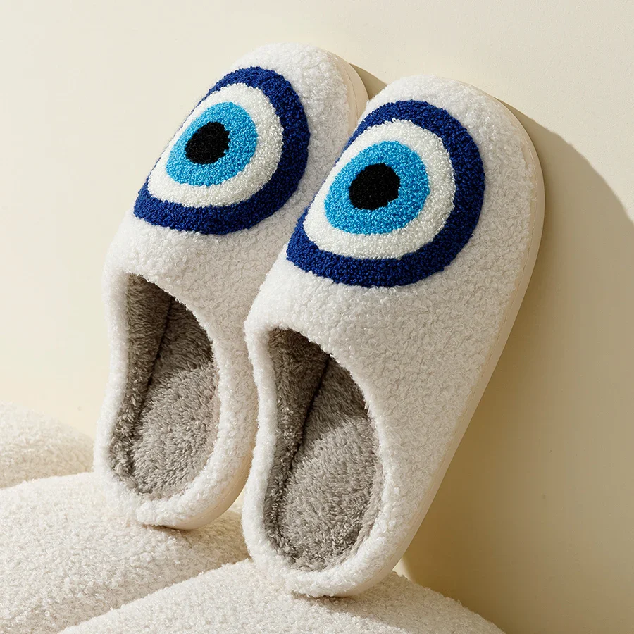 Evil Eye Plush Slippers - Image 4