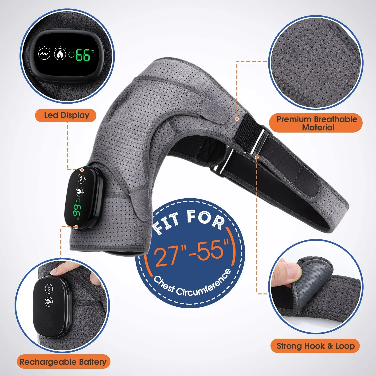 EvoFit Heated Shoulder Brace Massager - Image 3