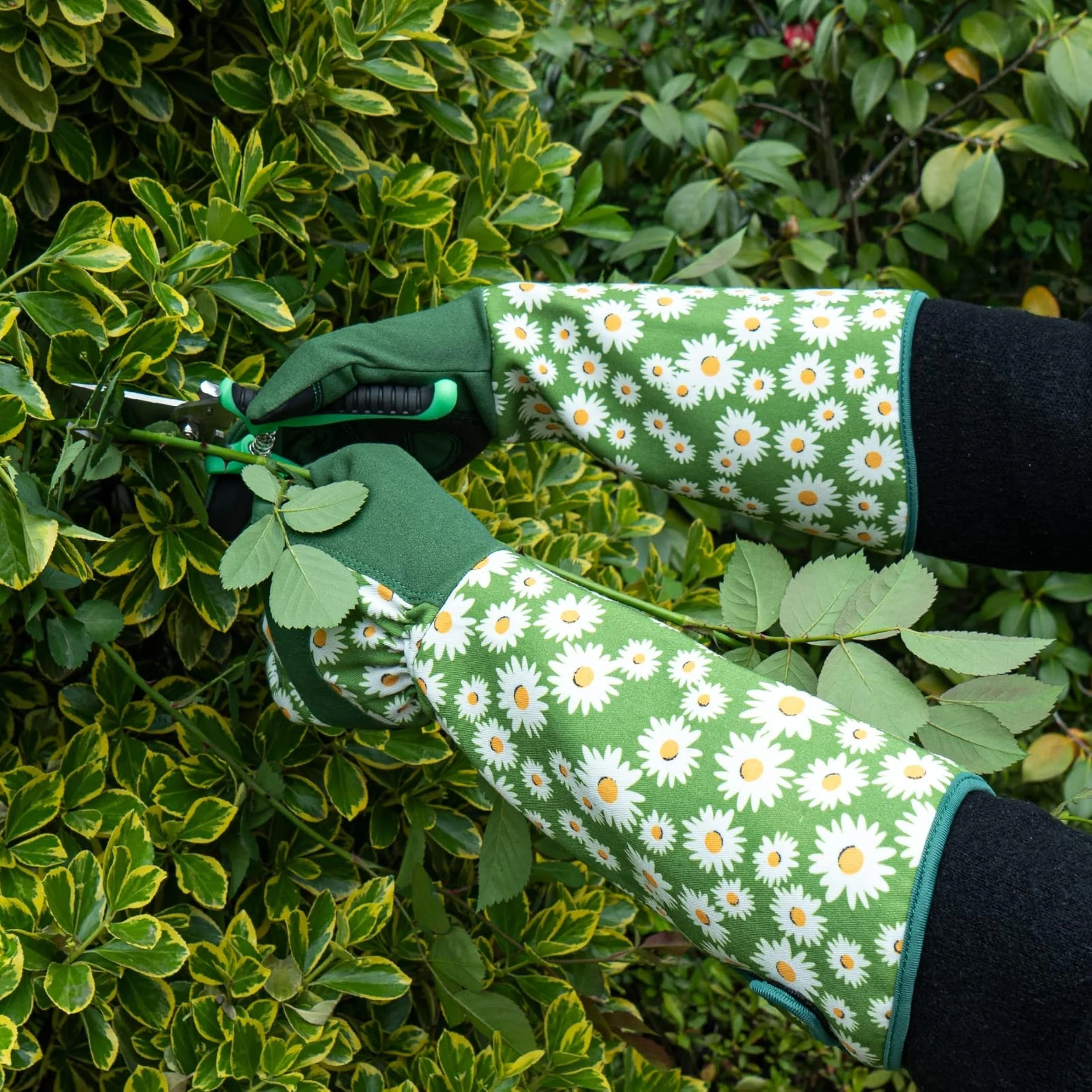 Floral Gauntlet Gardening Gloves - Image 2