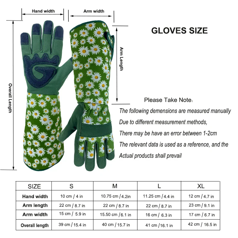 Floral Gauntlet Gardening Gloves - Image 6