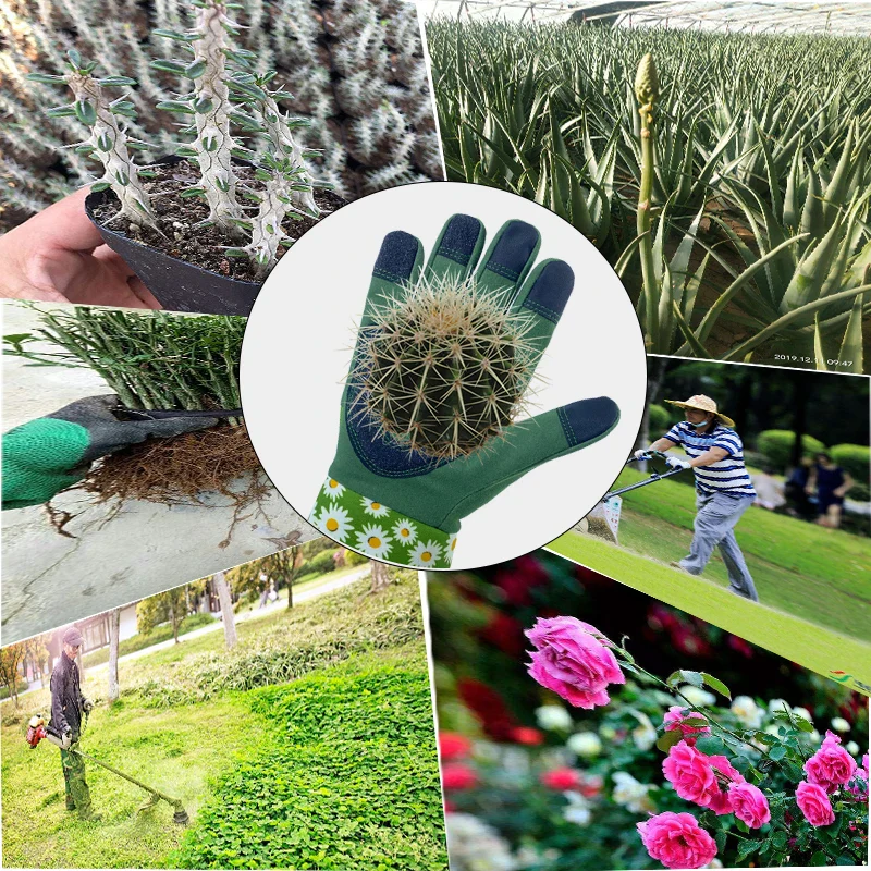 Floral Gauntlet Gardening Gloves - Image 7