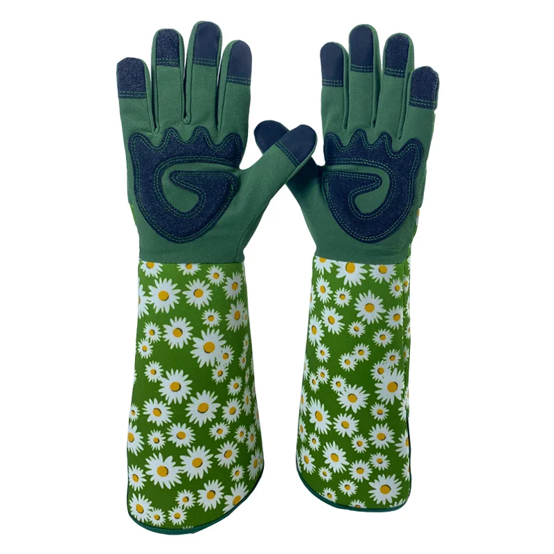 Floral Gauntlet Gardening Gloves - Image 8
