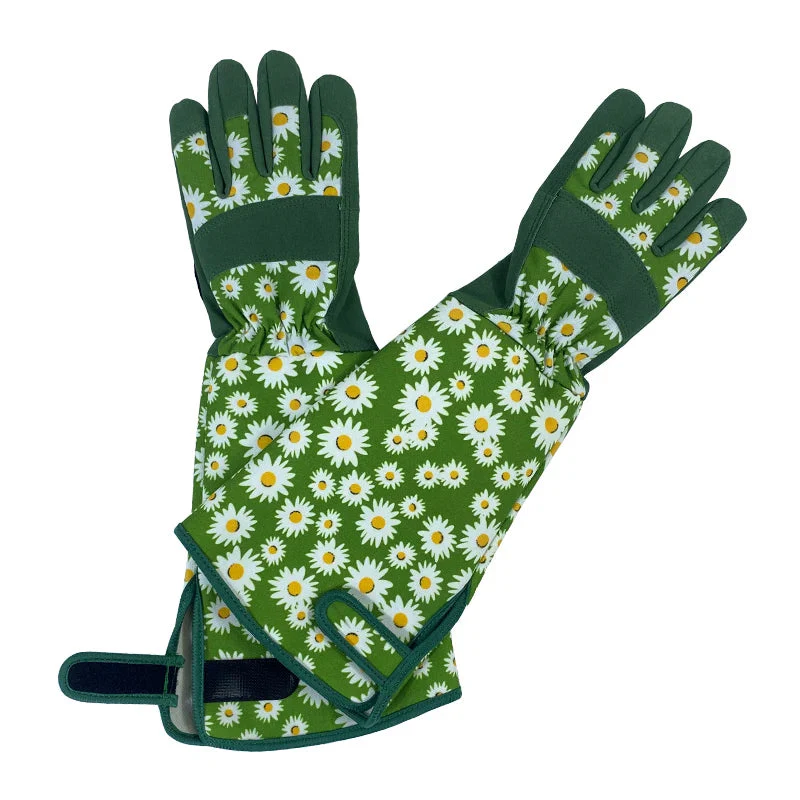 Floral Gauntlet Gardening Gloves - Image 9