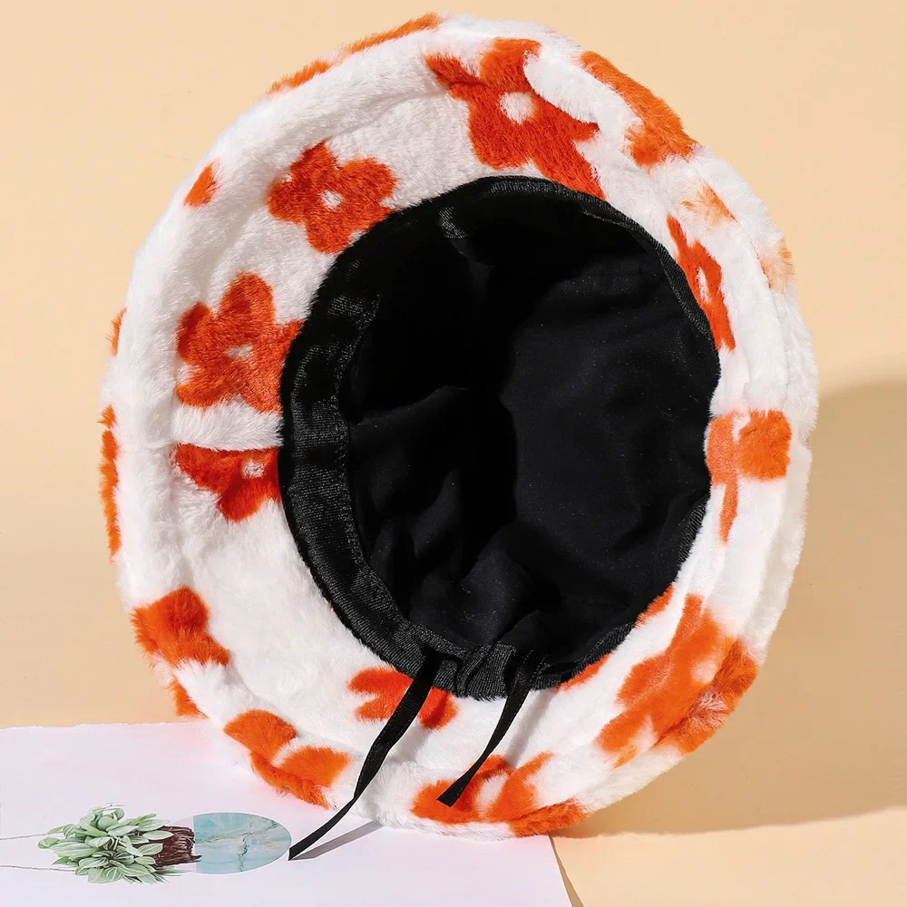 Floral Plush Bucket Hat - Image 3