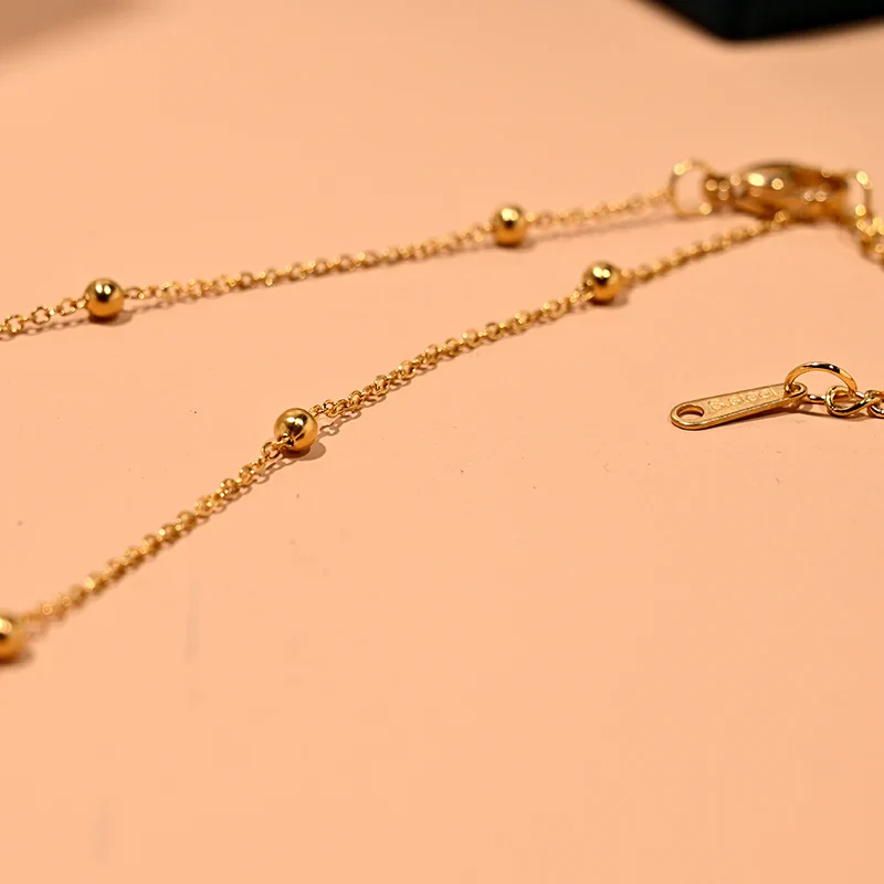 Halo Essence Beaded Heart Letter Necklace - Image 7