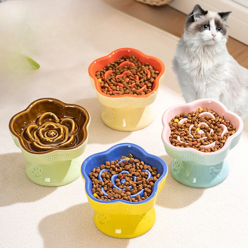 Happy Tails Floral Slow Feed Bowl - Image 2