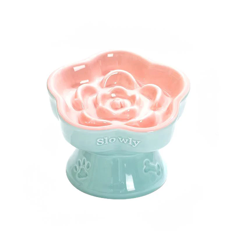 Happy Tails Floral Slow Feed Bowl - Image 4