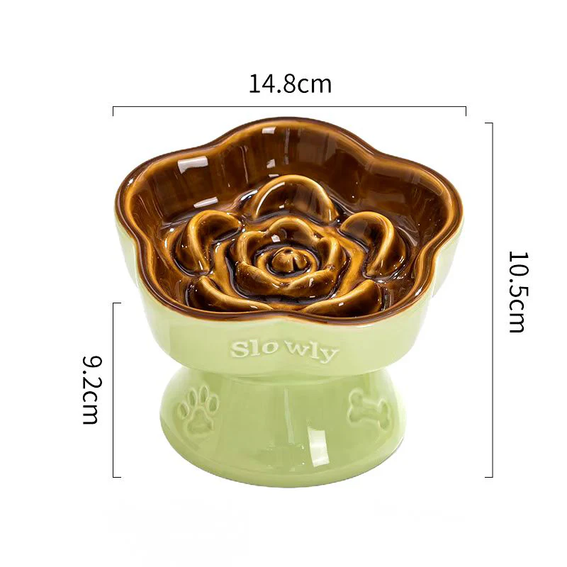 Happy Tails Floral Slow Feed Bowl - Image 7
