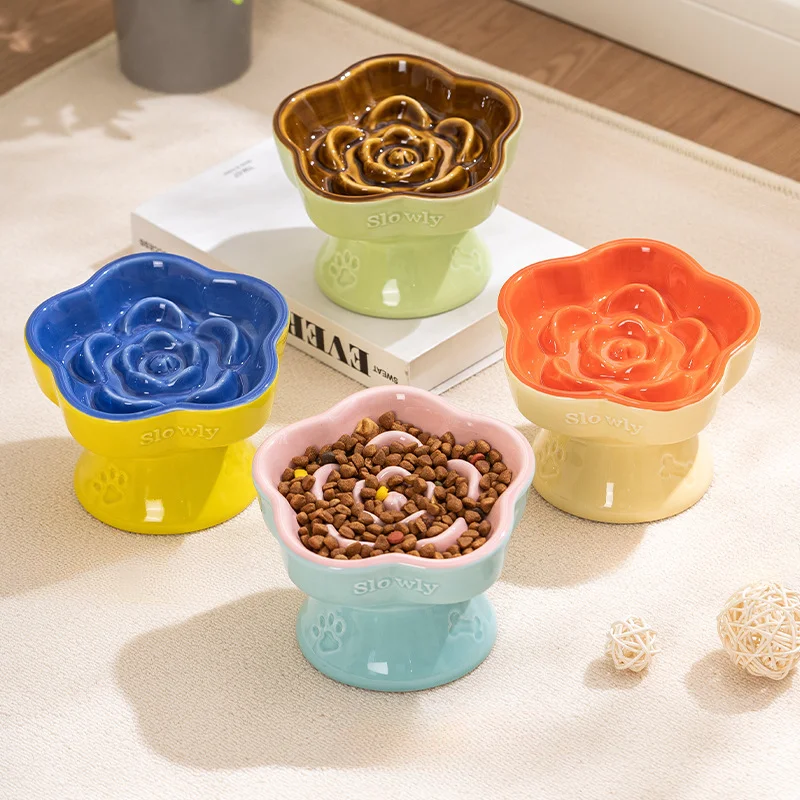 Happy Tails Floral Slow Feed Bowl - Image 9