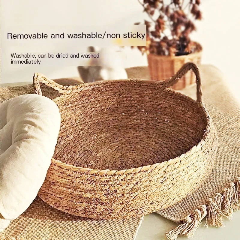 Happy Tails Rattan Basket Cat Bed - Image 4