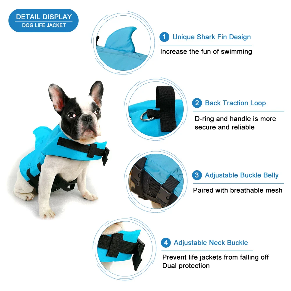 Happy Tails Shark Dog Life Jacket - Image 5